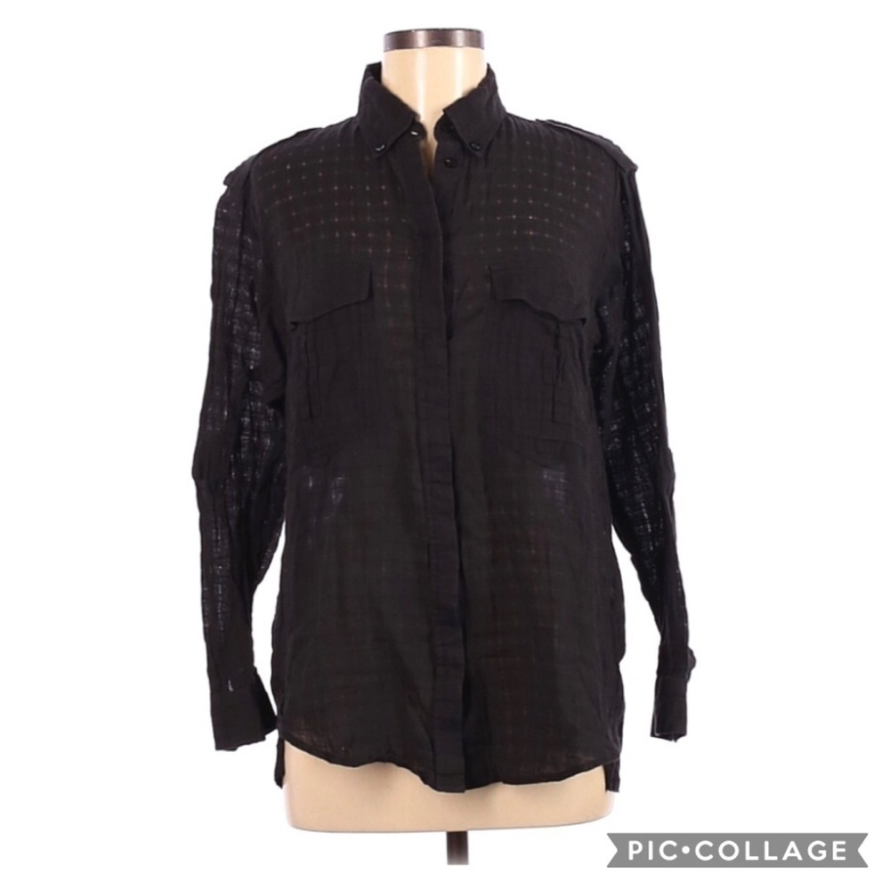 Gat Rimon Long Sleeve Tall 3 Button Up Blouse